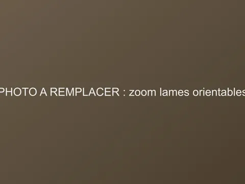 Gros plan sur les lames orientables en aluminium d’une pergola bioclimatique